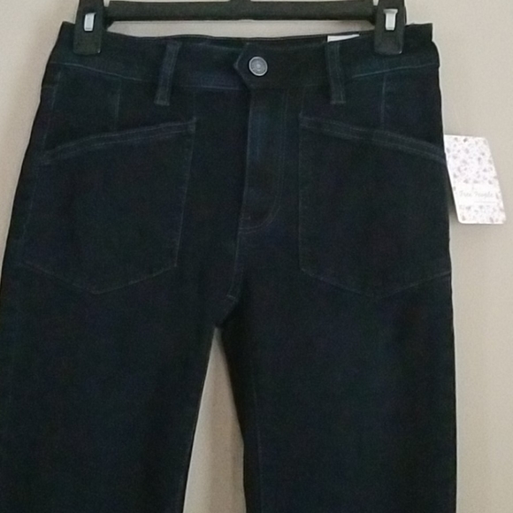 πHPπ Free People Ivy Seal Blue Mid-Rise Skinny Jeans 26 - Picture 13 of 16